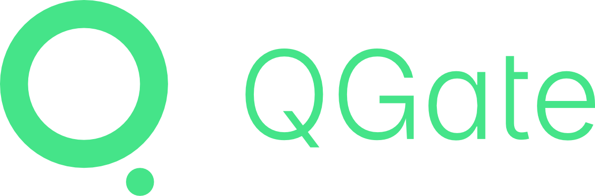 QGate logo in bright green